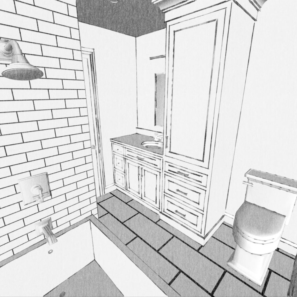 Bathroom Renovation 3D Rendering — Lancaster PA — project image 3