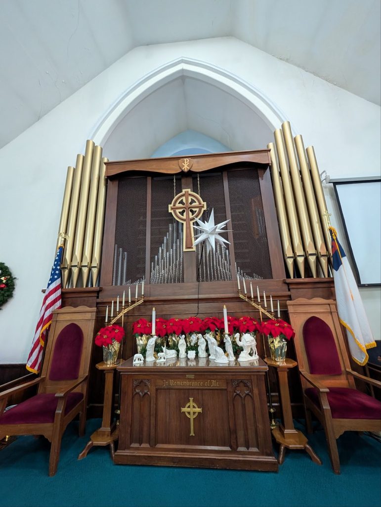 Church Interior Renovation Rendering — Walls, Stage & Transition Area, Whitehall MD — project image 4