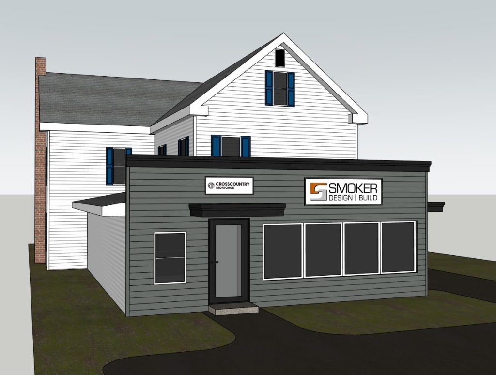 Commercial Office Exterior Rendering — Siding & Entrance Canopy Visualization / Lancaster, PA — project image 2