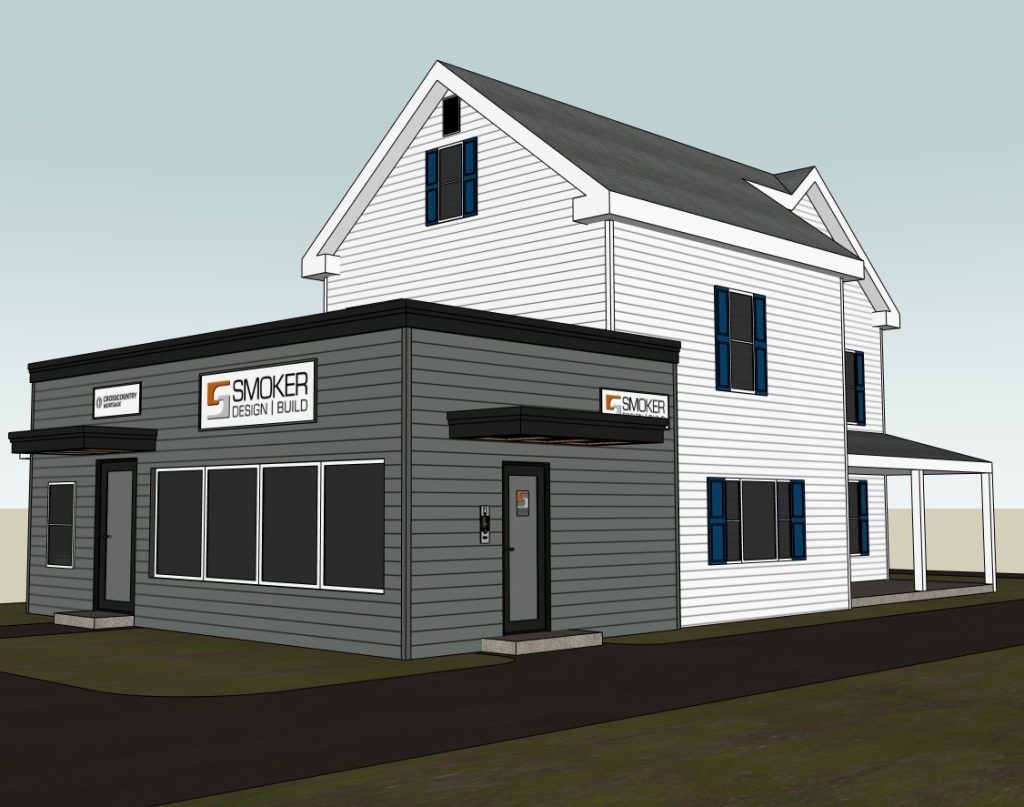 Commercial Office Exterior Rendering — Siding & Entrance Canopy Visualization / Lancaster, PA — project image 4