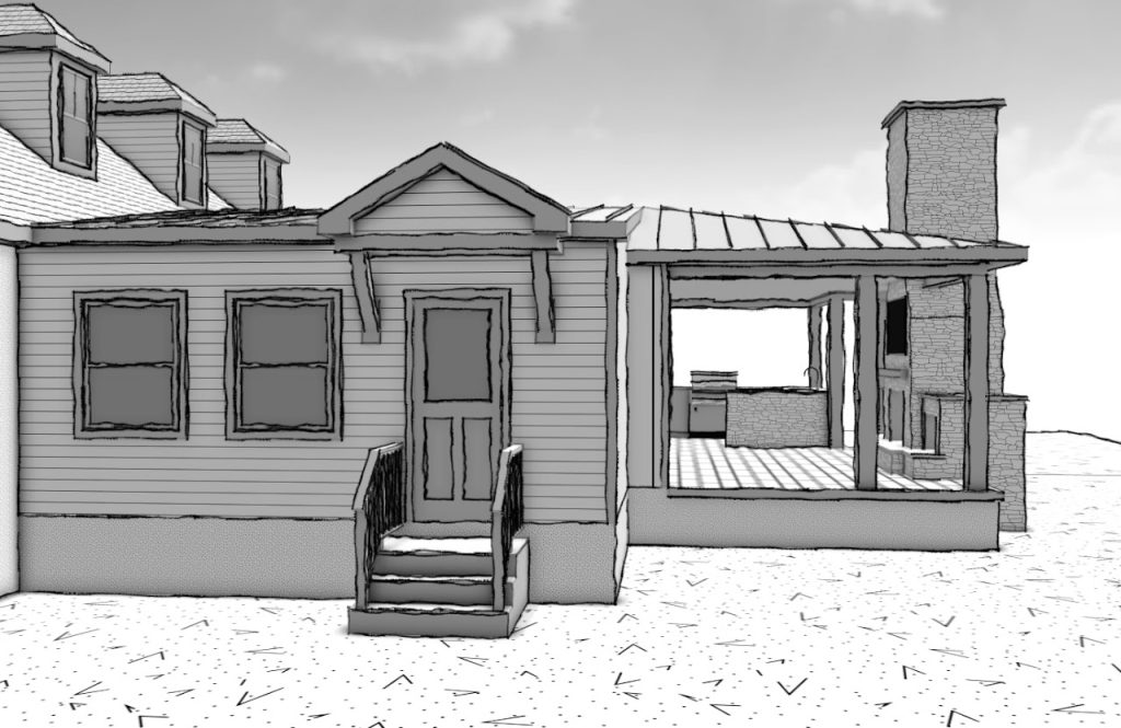 Home Addition with Covered Deck & BBQ Area 3D Modeling — Wayne PA — project image 6