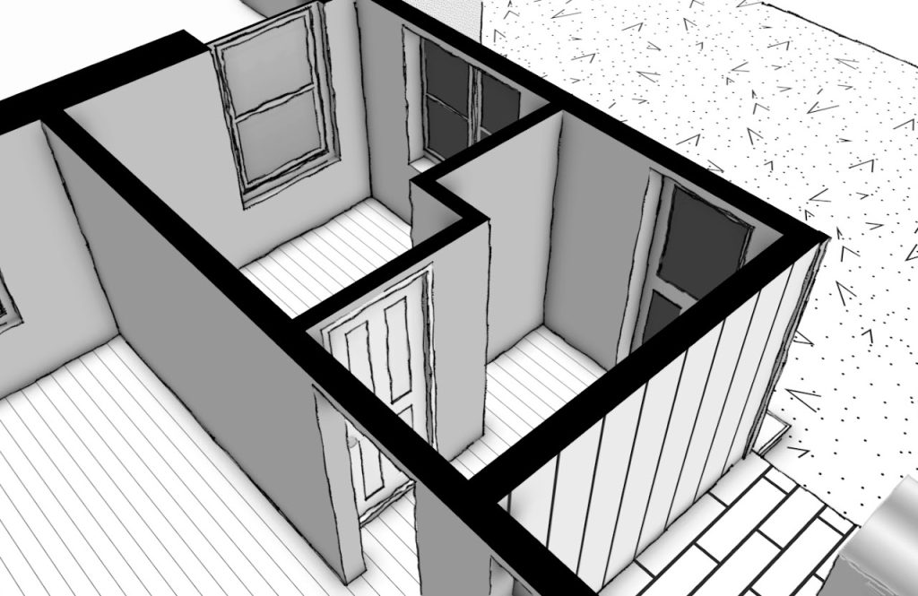 Home Addition with Covered Deck & BBQ Area 3D Modeling — Wayne PA — project image 10