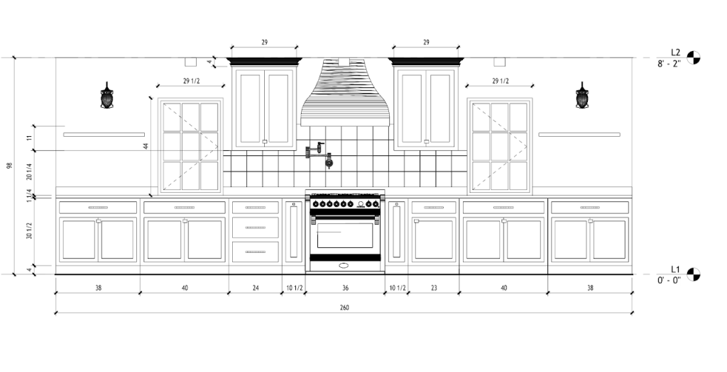 Kitchen & Facade Drafting and 3D Modeling — From Sketch to Blueprint — project image 2