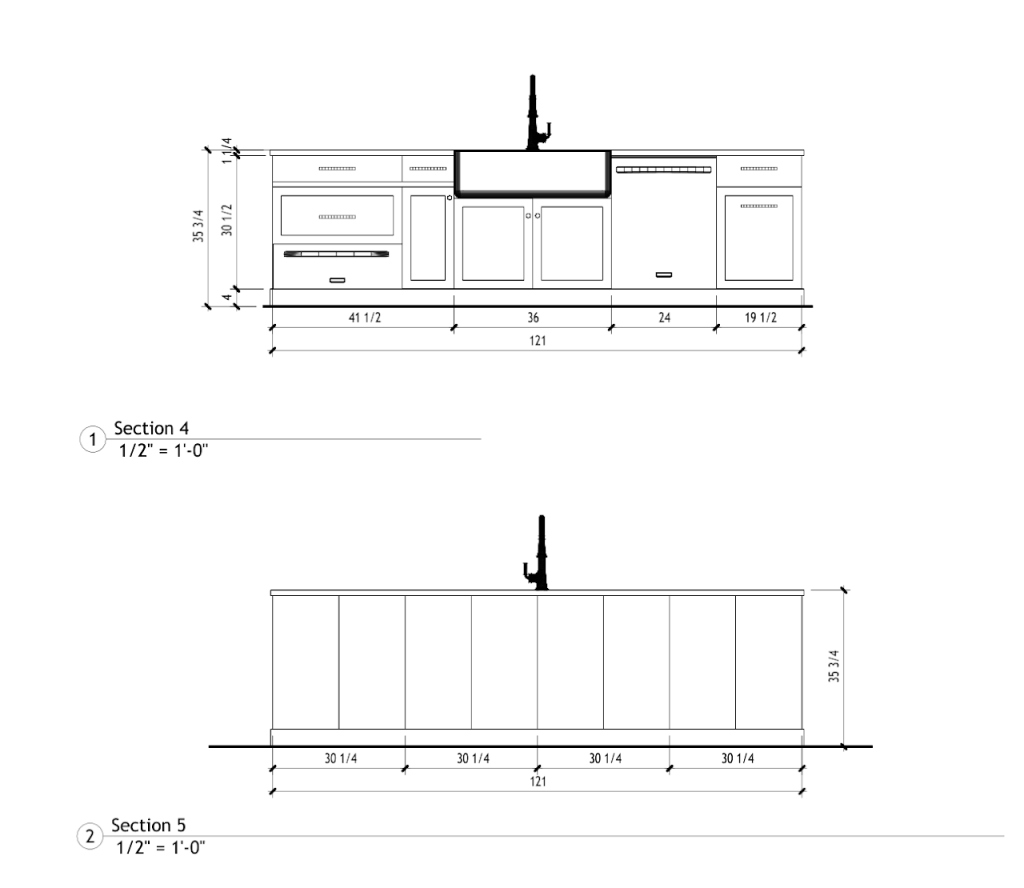 Kitchen & Facade Drafting and 3D Modeling — From Sketch to Blueprint — project image 5