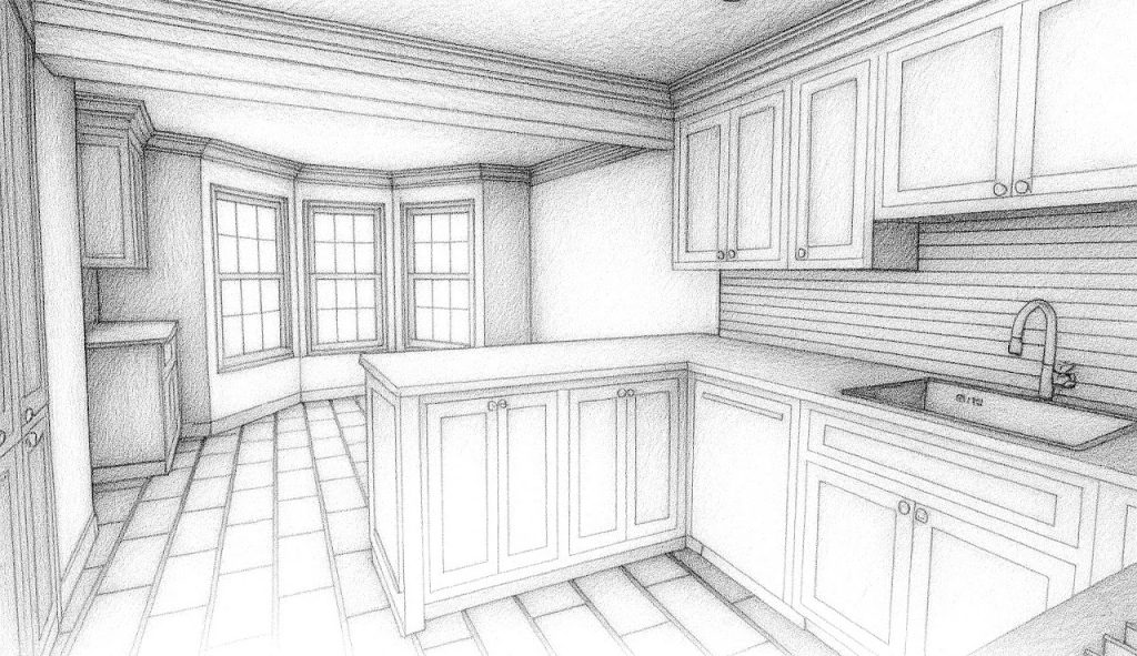 Shaker Style Kitchen Renovation Rendering — Mountville PA — project image 5