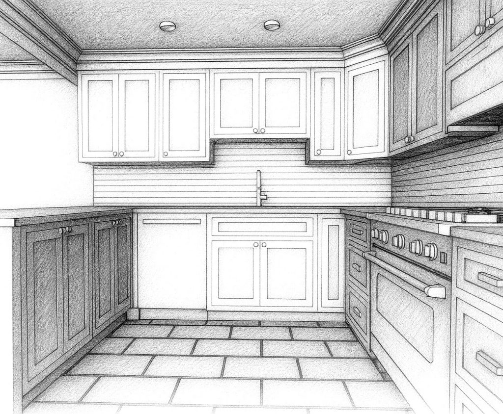 Shaker Style Kitchen Renovation Rendering — Mountville PA — project image 6